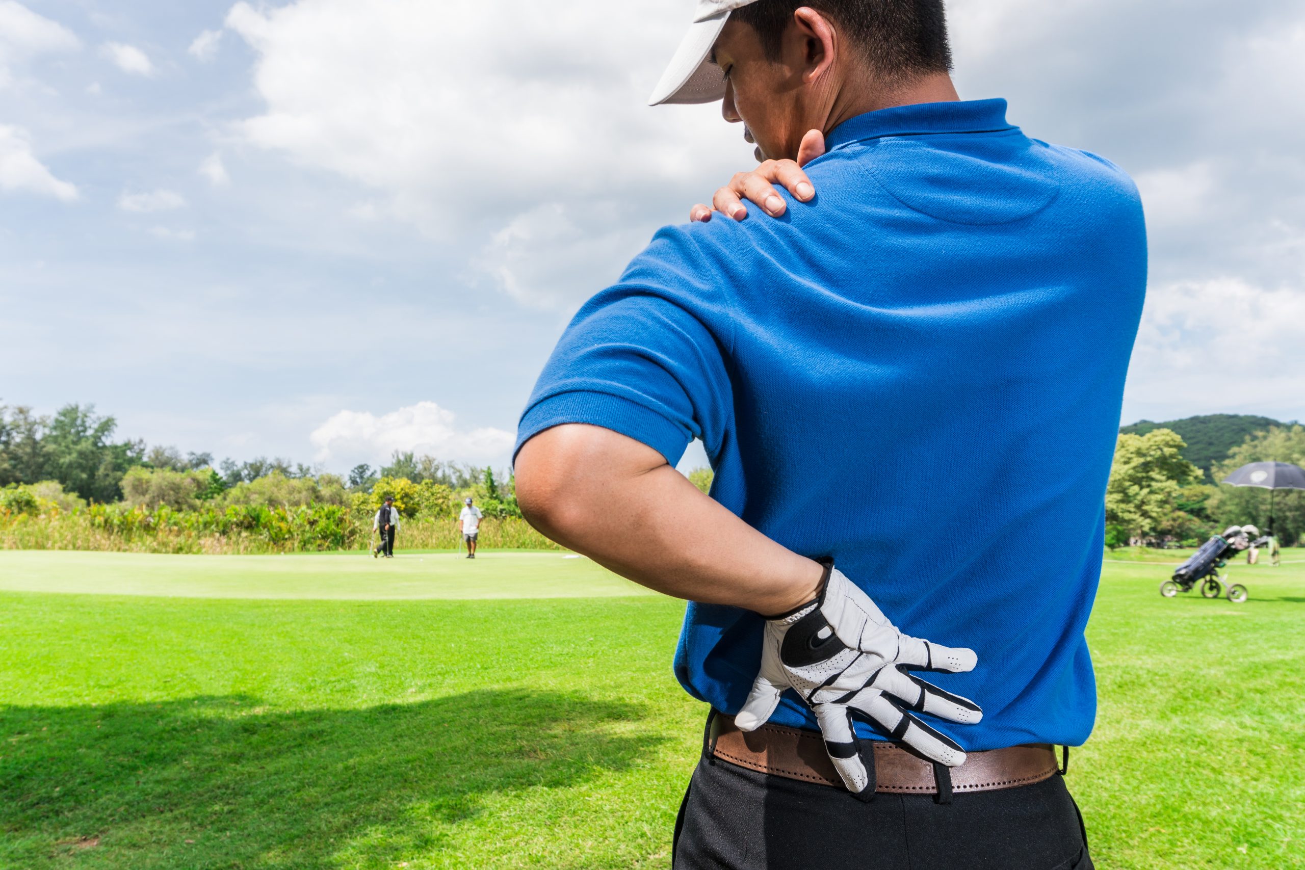 Golfer with low back pain