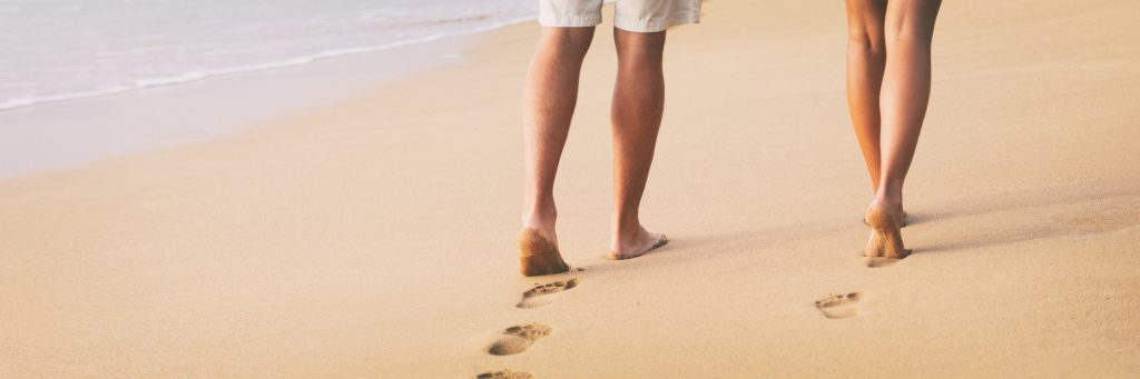 People walking on beach